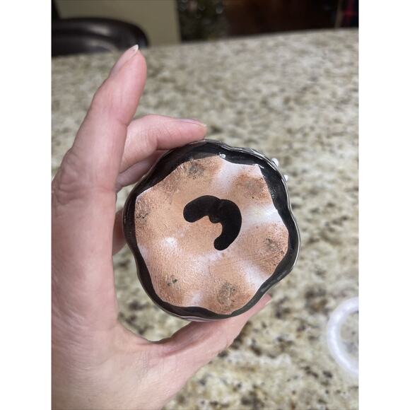 Terra Cotta Hand-Painted Mini Jack O Lantern Pumpkin Figurine - Picture 11 of 11